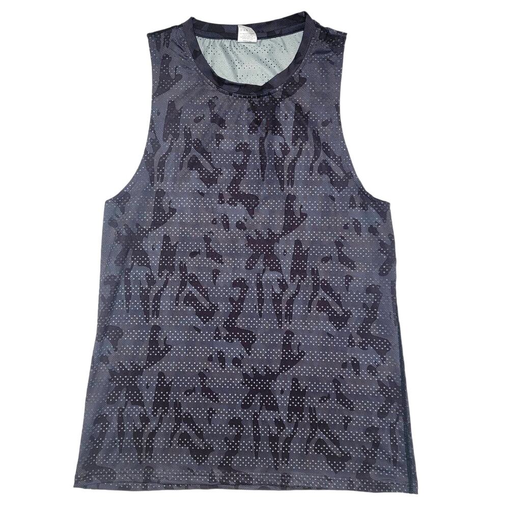 Zyia Active Grey Camo Mesh Tank Top SZ Large